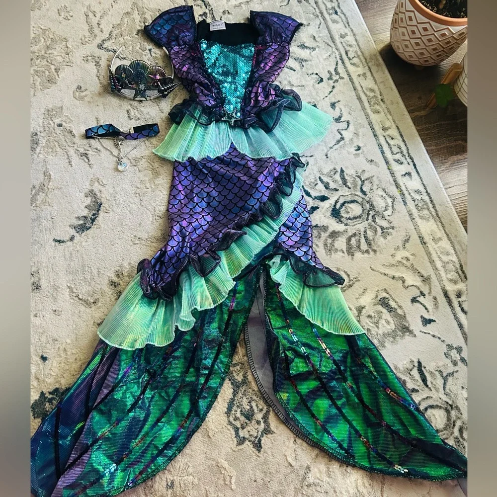 Spirit Mystical Mermaid Costume - Purple & Teal - Picture 2 of 10